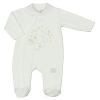 M15978: Baby Unisex Embossed Velour All In One (0-9 Months)
